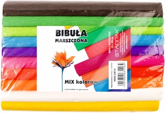 Gekleurd crêpepapier – set van 10 stuks