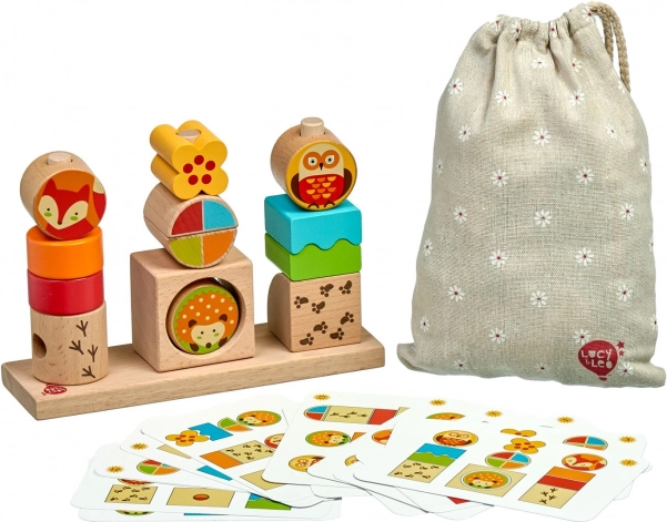 Lucy & Leo houten puzzel Dag en Nacht met voorbeeldkaarten