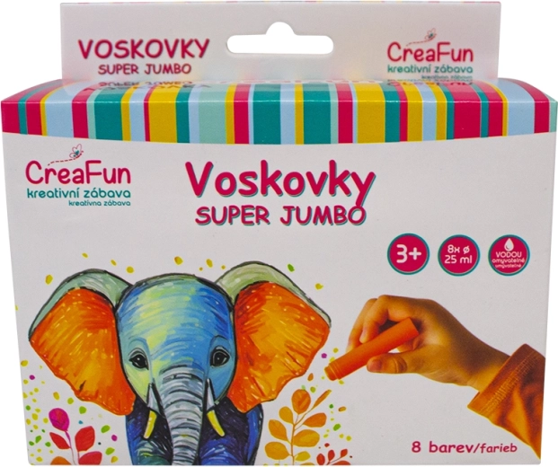 Waskrijtjes Super Jumbo 8 kleuren SPARKYS