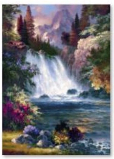 Diamantborduren (diamond painting) waterval 30 × 40 cm - 1 stuk