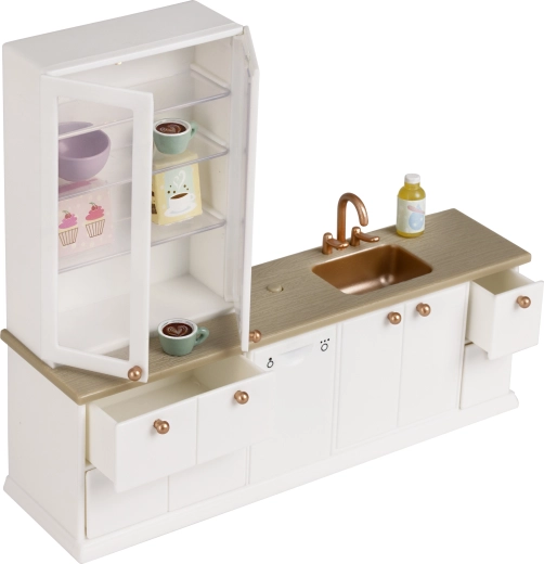 Keukenset met servieskast voor het Lundby-poppenhuis