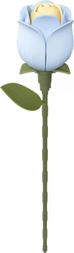 ROBOTIME ROKR 3D-puzzel blauwe roos – bloem zonder lijm, 37 stukjes