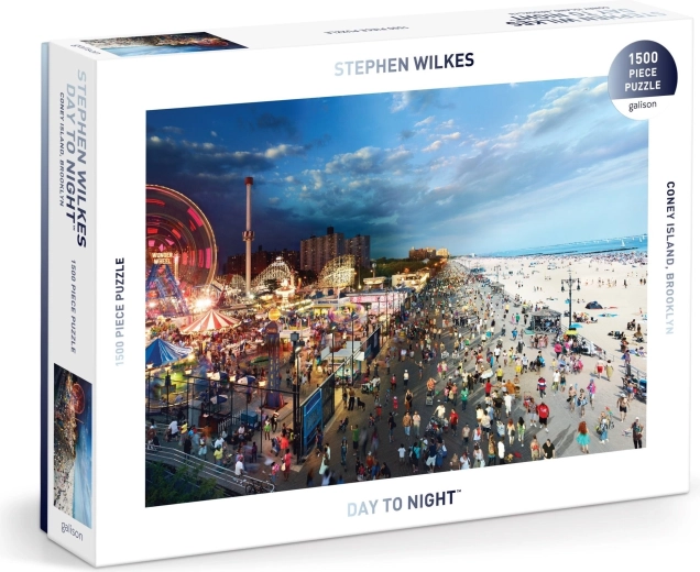 Puzzel Coney Island overdag en ’s nachts 1500 stukjes