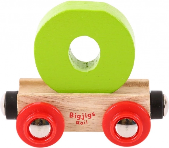 Houten treinbaanwagon Bigjigs Rail - letter O