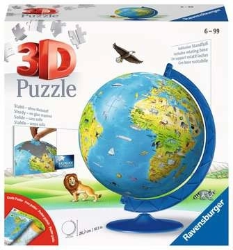 Ravensburger kinderwereldbol – 3D Puzzle Ball 180 stukjes