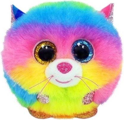Pluchen speelgoed Ty Puffies kat Gizmo regenboog 8 cm