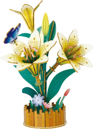 3D houten bouwpakket Lelie 22 cm