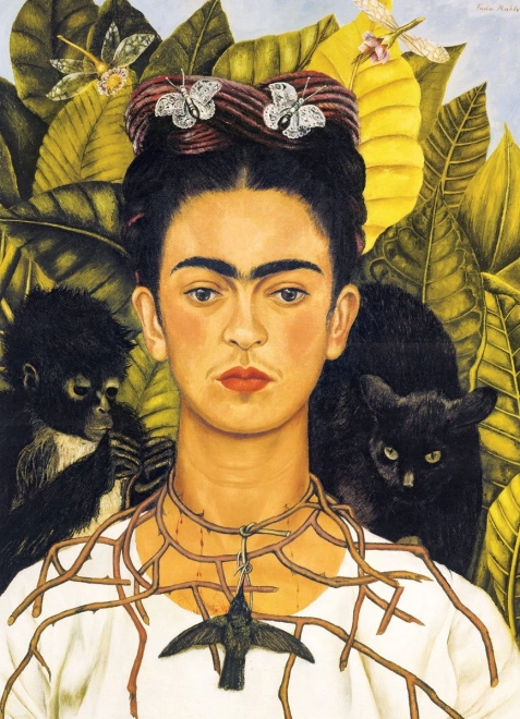 Puzzel Portret van Frida Kahlo met doornenketting 1000 stukjes