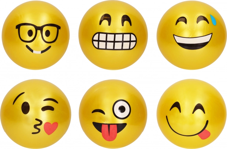 Rubberen bal met glimlach 22 cm