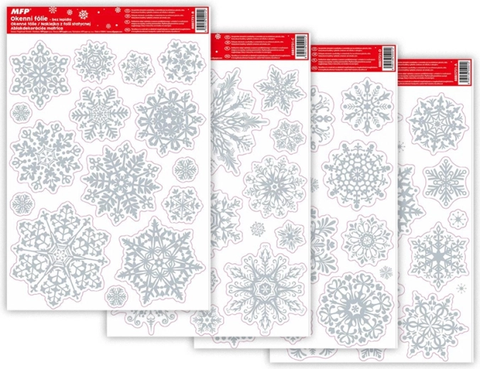 Kerst raamfolie met glitter 20x30cm