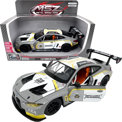 Metalen model 1:24 BMW M4 GT3 – zilvergrijs