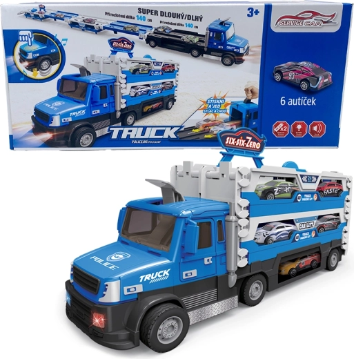 Politiekamion 2-in-1 met licht, geluid en 6 auto’s