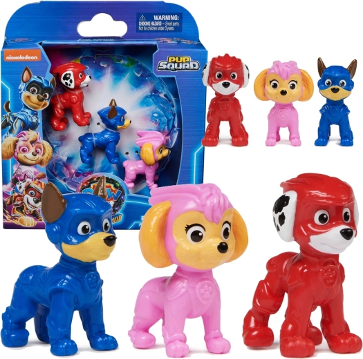 Paw Patrol: De Film – set van 3 figuren Chase, Skye en Marshall - 3 stuks