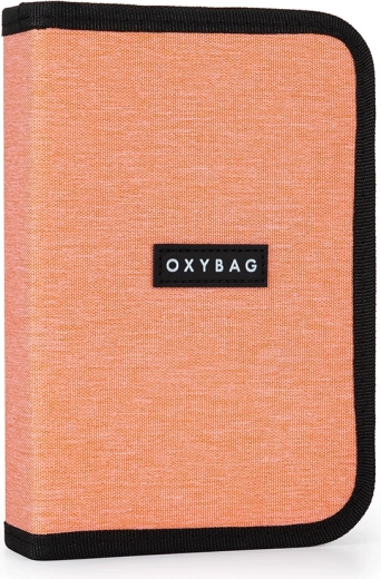 Enkeldeks etui met 2 flappen UNICOLOR, leeg, abrikooskleurig