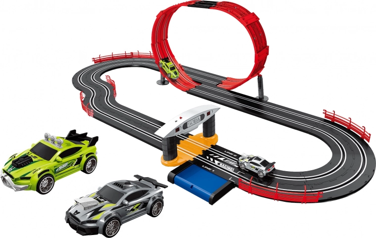 racebaan met looping 560 cm voor 2 auto’s