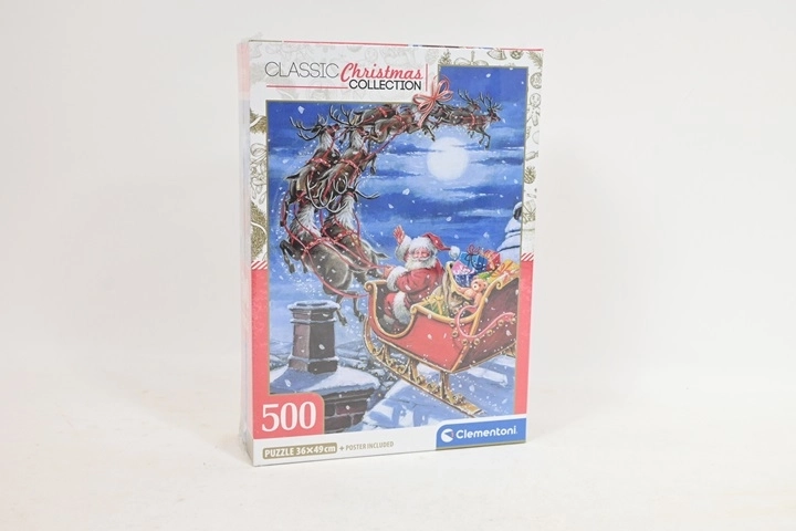 Clementoni kerstpuzzel Midnight Sleigh Ride 500 stukjes