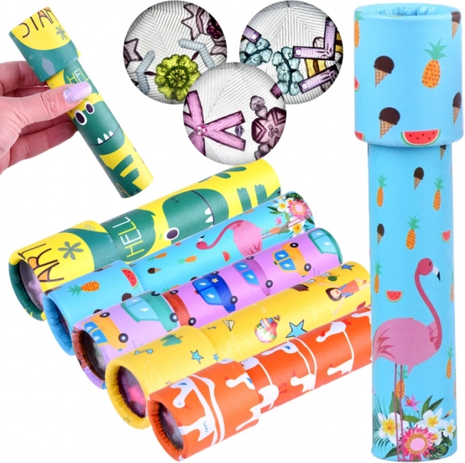 Kleurrijke draaibare caleidoscoop voor kinderen 15 cm - 1 stuk