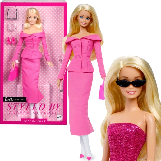 Mattel Barbie Signature verzamelpop deluxe in roze set Day to Night, styled by Andrew Mukamal