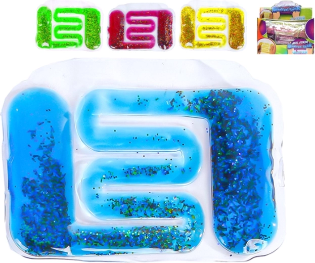 Fidget water spel met glitters voor kinderen 17 × 13 cm