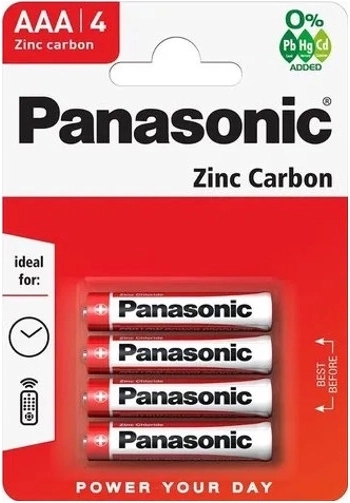 Batterijen PANASONIC R03 AAA, zink-koolstof