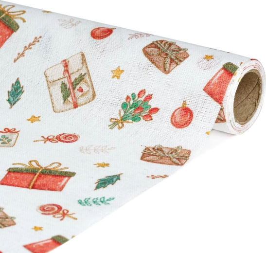 Tafelloper met cadeau-motief 180 × 28 cm