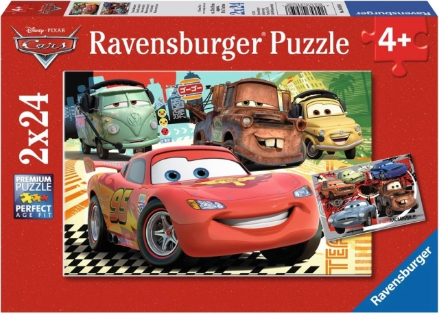 Ravensburger puzzel Cars 2 – reis door Europa 2×24 stukjes
