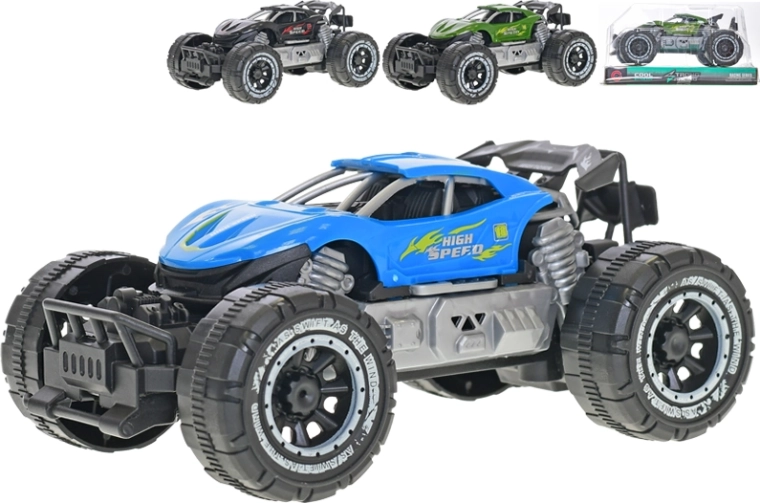 Buggy-auto met vliegwiel – plastic autootje 16 cm