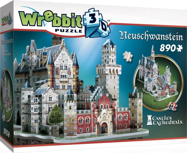 WREBBIT 3D-puzzel kasteel Neuschwanstein – 890 stukjes