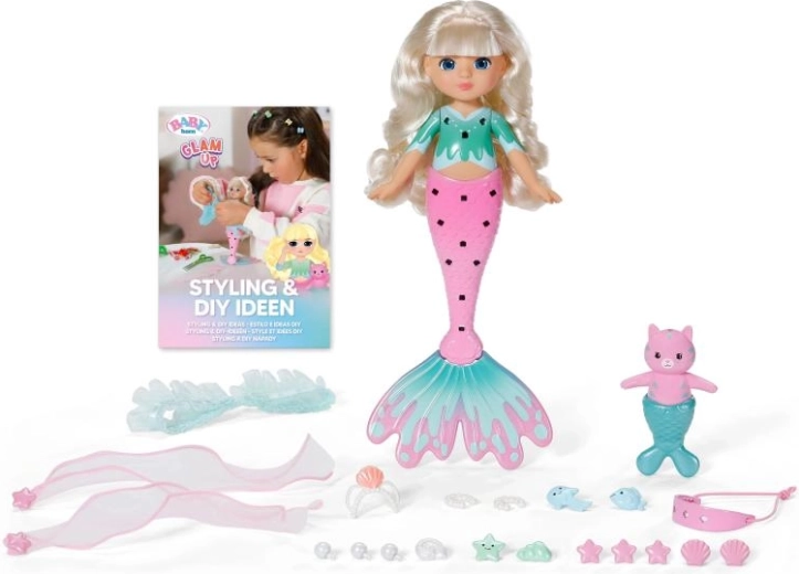 BABY born Glam Up zeemeermin Sparkle met veranderende haren