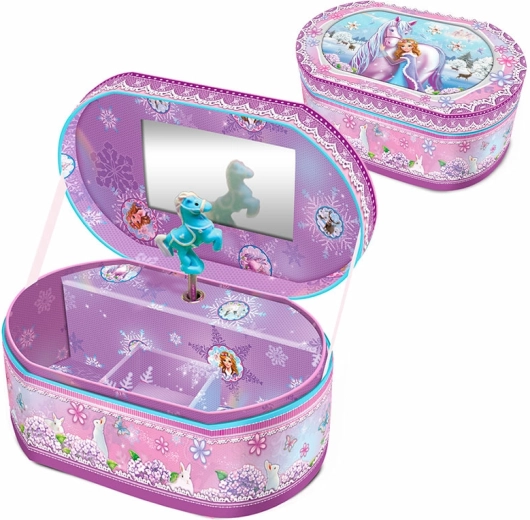 Muzikale sieradendoos ovaal – paard en prinses