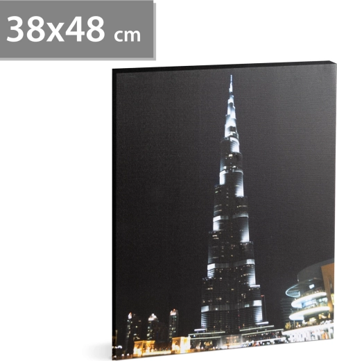 LED-wanddecoratie Burj Khalifa, 38 × 48 cm