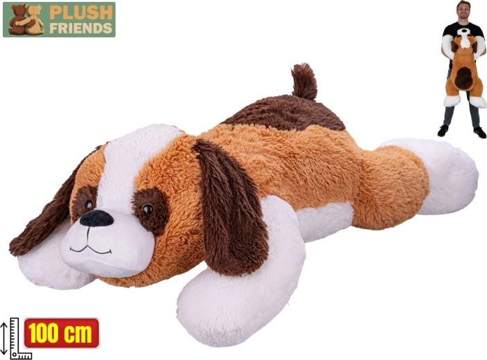 Pluchen Sint-Bernard 100 cm – liggende knuffel uit de collectie Plush Friends