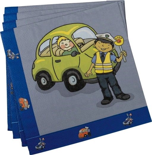 Politie-servetten 33 × 33 cm, 3-laags (20 stuks)