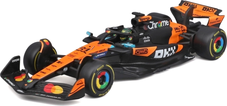 Bburago model F1 McLaren MCL39 (2025) Oscar Piastri #81 1:43 in een acrylbox