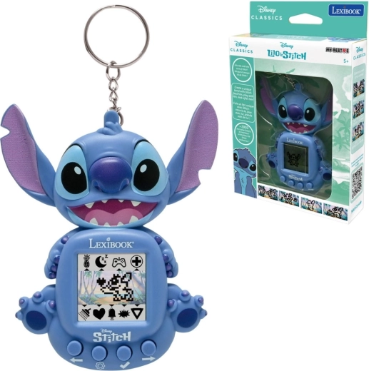 Interactief virtueel huisdiertje DISNEY STITCH aan sleutelhanger Lexibook