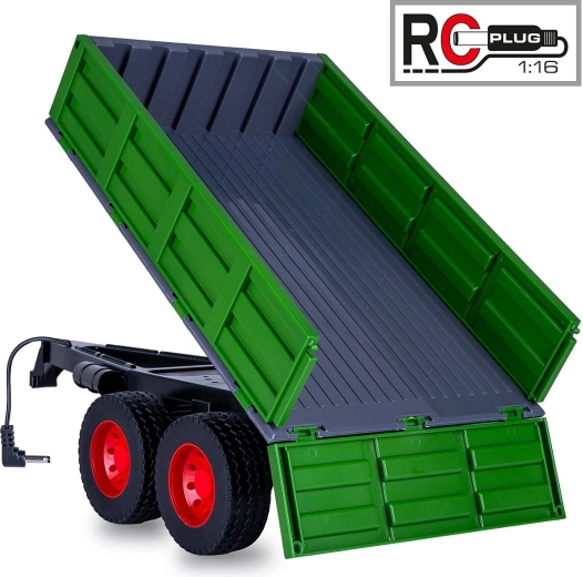 Kieptrailer JAMARA voor RC-tractor 1:16 donkergroen