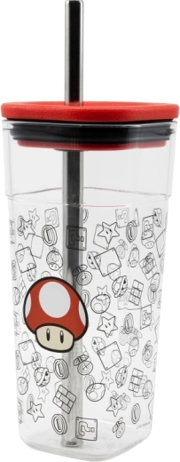 Nintendo Super Mario Toad reismok met roestvrijstalen rietje 540 ml