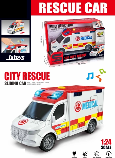 Ambulance auto met effecten