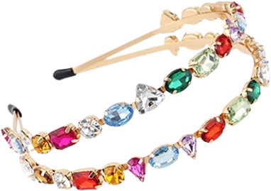 Roze dubbele diadeem met edelstenen Sparkys