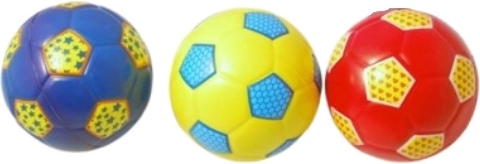 Zachte kinderbal met lieveheersbeestje-motief 11 cm