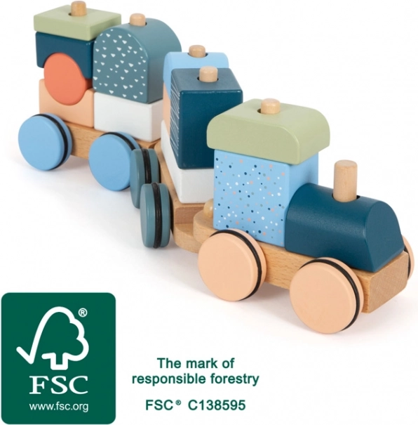 Houten stapeltrein Arctic small foot