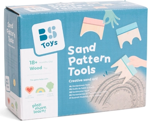 Houten gereedschappen voor patrooncreatie in zand - 3 stuks