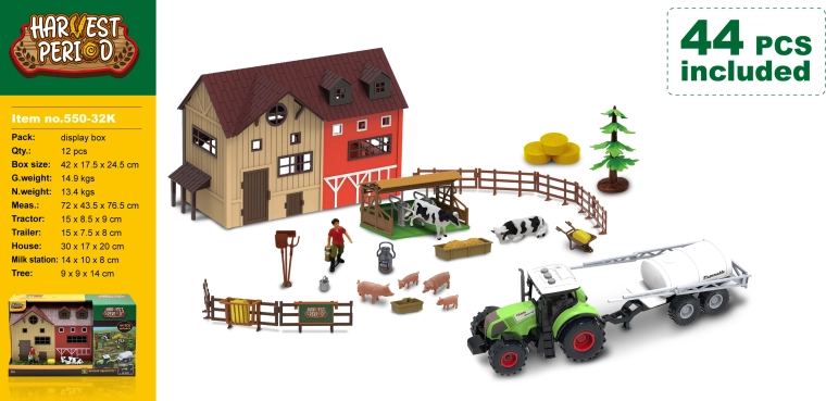 Melkveehouderij met tractor met licht- en geluidseffecten