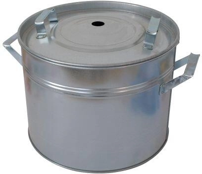 Inmaakketel 20 l van gegalvaniseerd plaatstaal met deksel