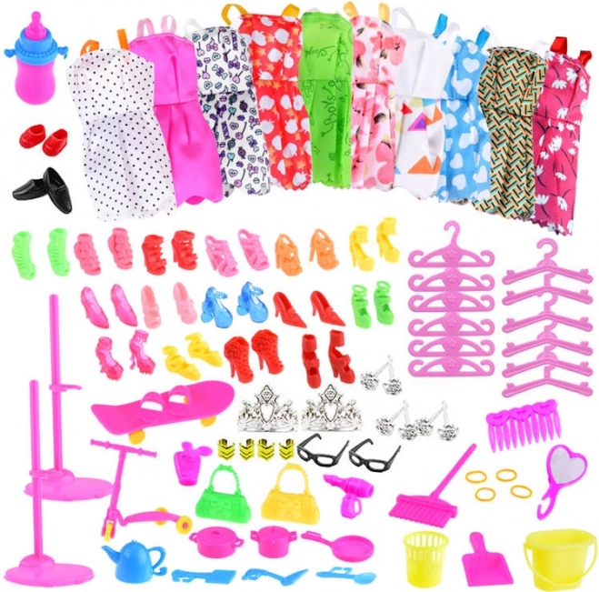 Set jurkjes, schoenen en accessoires voor poppen van 30 cm