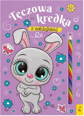 Konijntje – kleurboek met regenboogpotlood en stickers