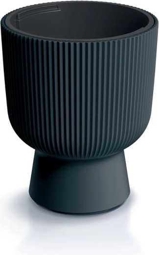 Moderne bloempot met inzet 24 cm, antraciet