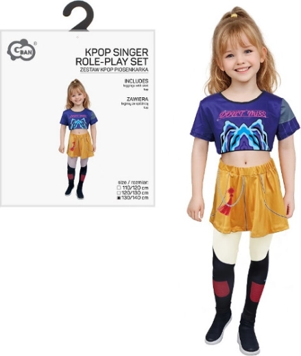 Kinderkostuum K-pop zangeres Mira 130/140 cm
