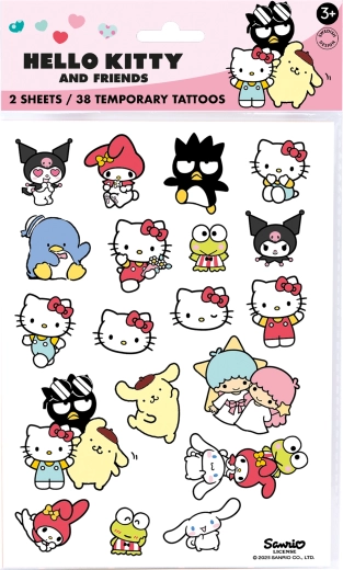Hello Kitty afwasbare tijdelijke kindertatoeages (38 stuks)
