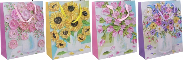 Cadeautas L 31 × 40 × 12 cm – jaarrond mix van motieven